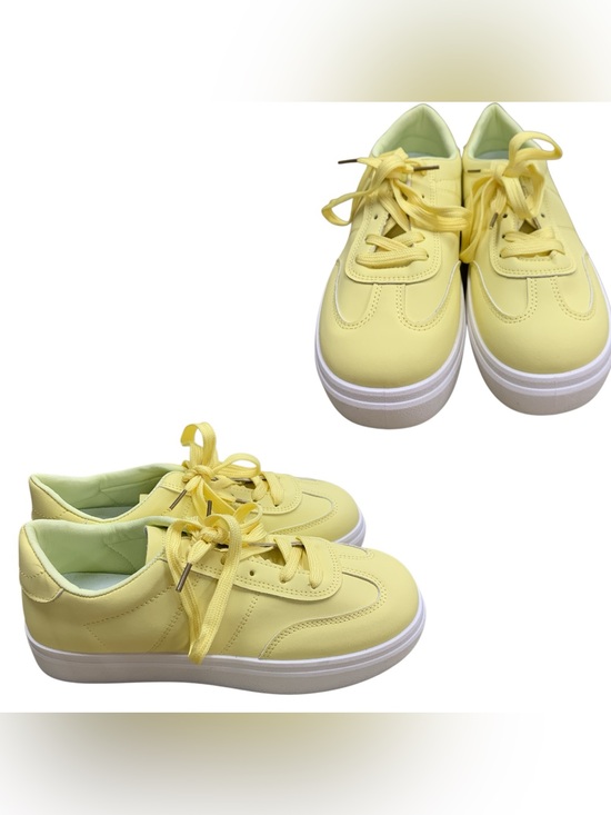 Shoes - Fashion Shoes Lemon Yellow Platform Lace-Up Sneakers S8.5